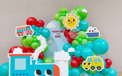 A Fun and Colorful Transport-Themed Birthday Celebration