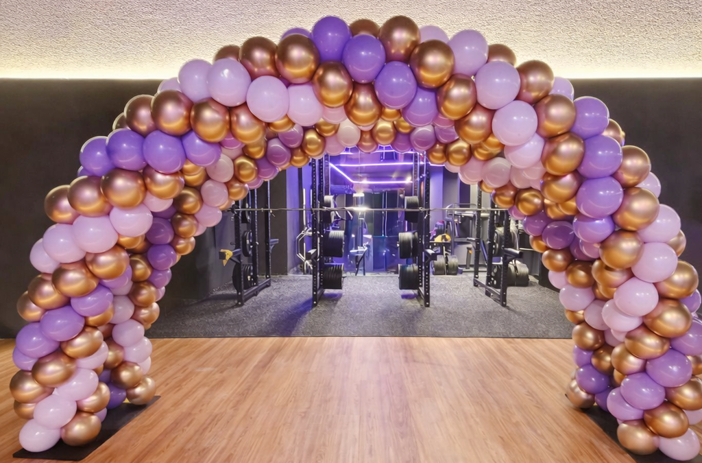 A Bold Purple Entrance Designed for Brand Impact