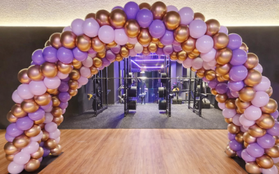 A Bold Purple Entrance Designed for Brand Impact