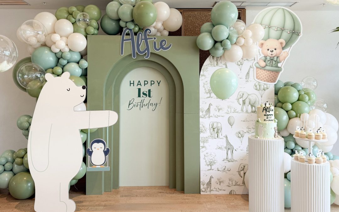 A Calm and Elegant First Birthday in Sage Green