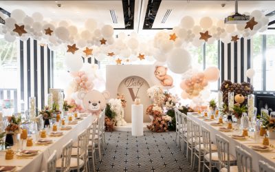 A Soft and Elegant Teddy Bear Baby Shower Experience