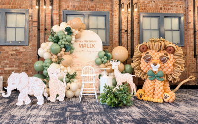 A Little King’s First Birthday – Jungle Themed with a Giant Balloon Lion